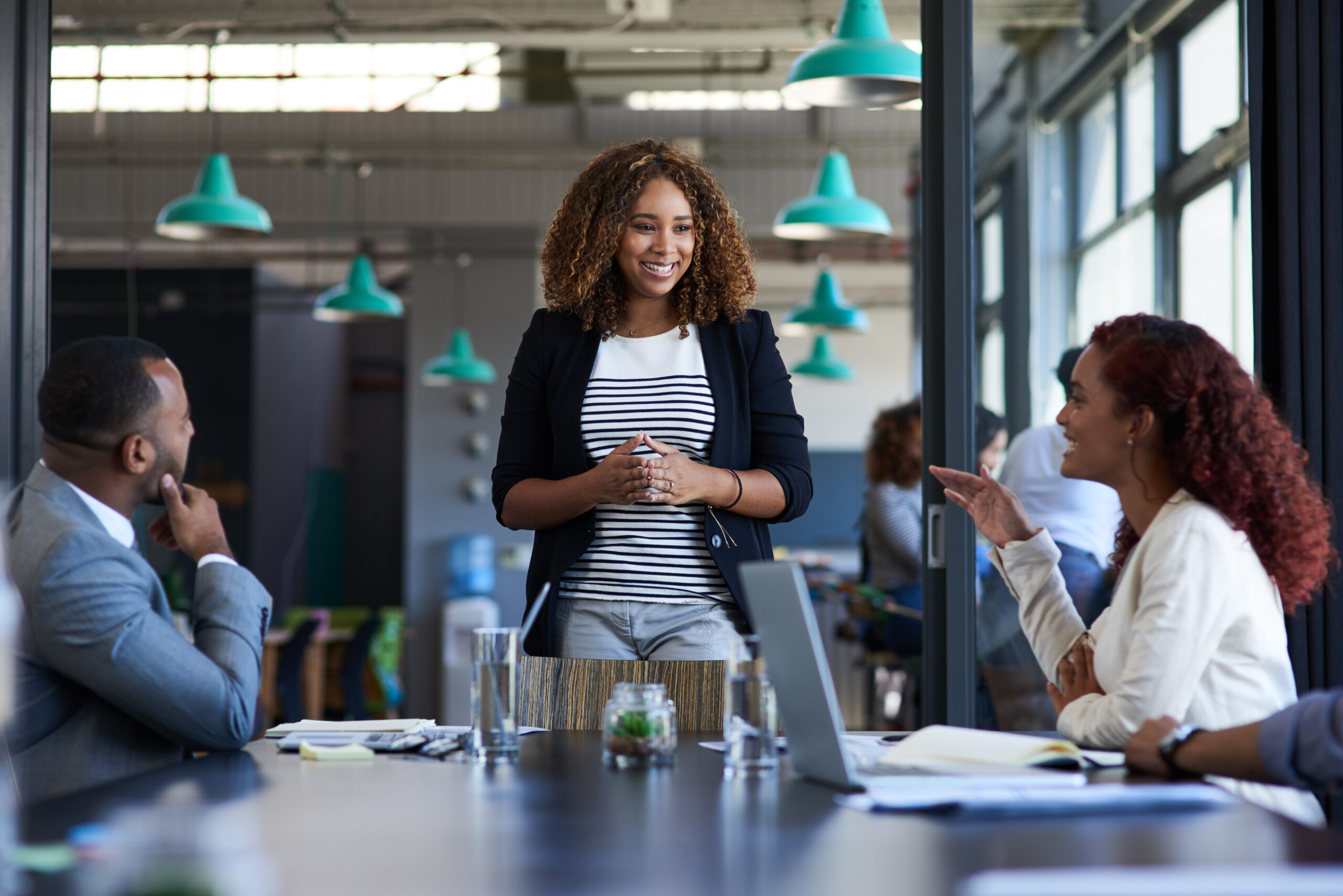 an image of Business professionals discussing strategies in Ghana – emphasizing the importance of understanding local business culture for success at Lumincore Consult, a consulting firm in Ghana.